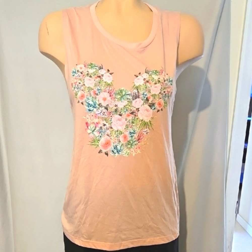 Floral mickey mouse racer pack tank top